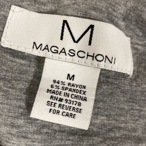 Magaschoni women. Cardigan sweater M soft cozy lagenlook gray office button down - Picture 3 of 8